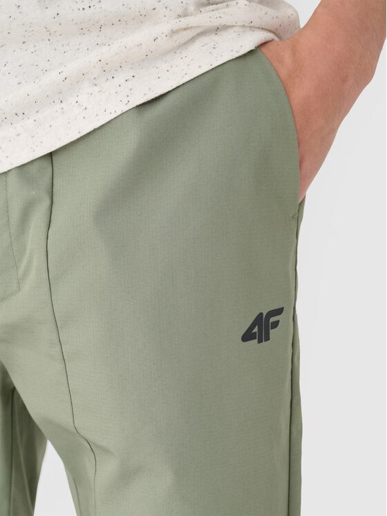 4F 4F Παντελόνι υφασμάτινο 4FRSS24TTROM1327-44S Πράσινο Regular Fit