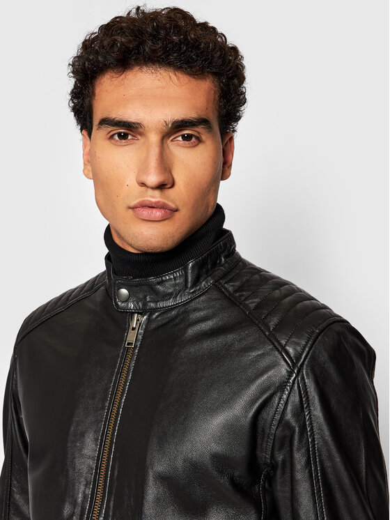 Veste cuir deals selected homme