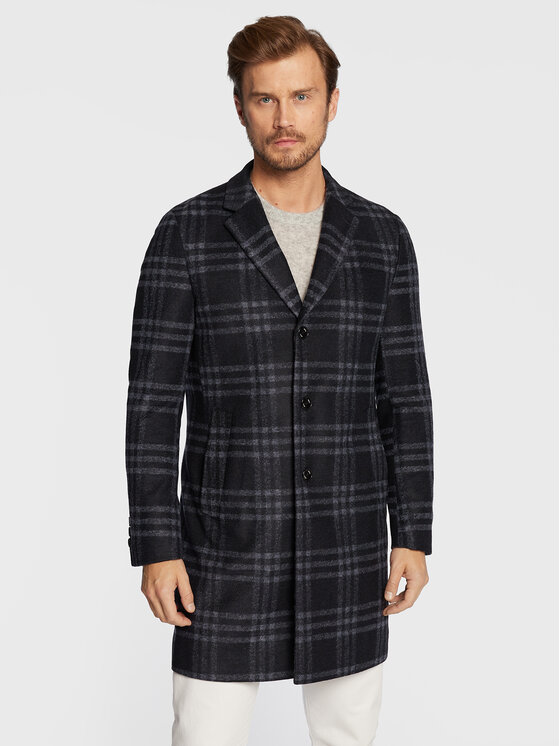 BOSS Boss Преходно палто H-Hyde-J-224 50479591 Тъмносин Slim Fit