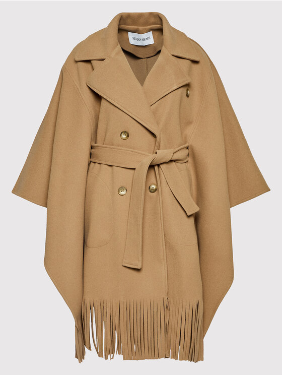 Silvian Heach Silvian Heach Kevad-sügis mantel Mantella PGA22249MT Pruun Regular Fit