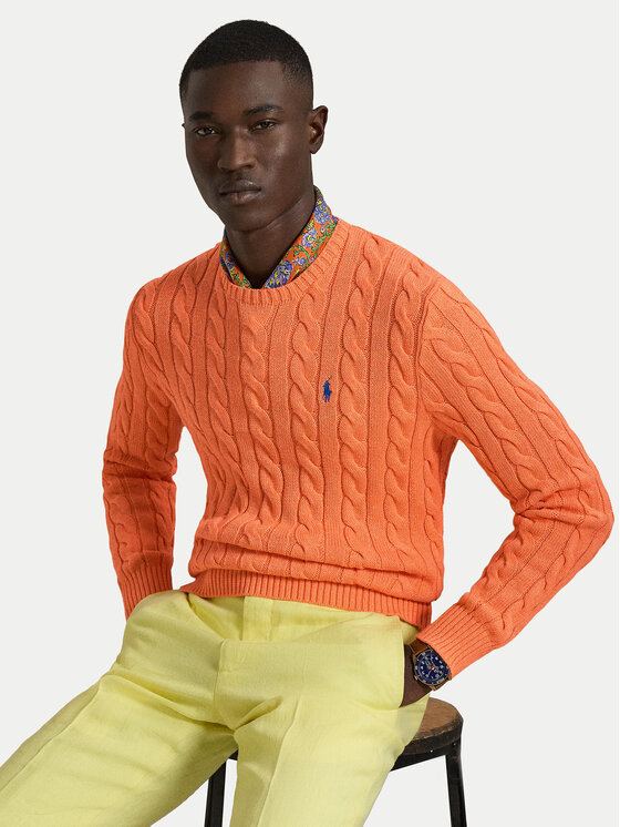 Polo Ralph Lauren Polo Ralph Lauren Sveter 710775885529 Tmavooranžová Regular Fit