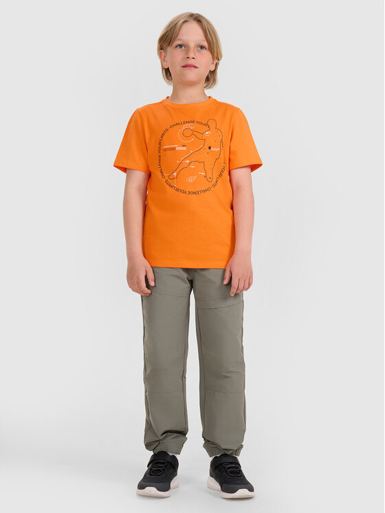 4F 4F T-Shirt URBAN COMMUTER Pomarańczowy Regular Fit