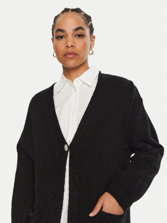 Dixie Dixie Kardigán M277K006A Fekete Regular Fit
