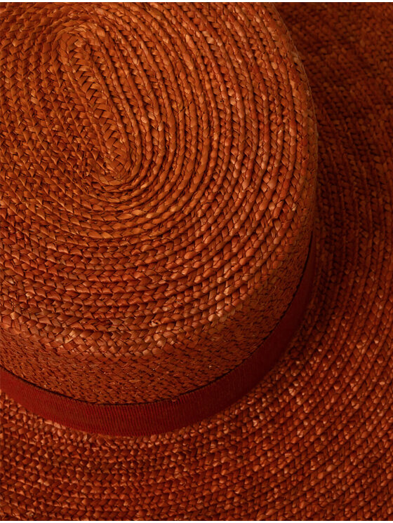 Paris+Hendzel Paris+Hendzel Kapelusz Carrot Wide Brim Canotier Pomarańczowy