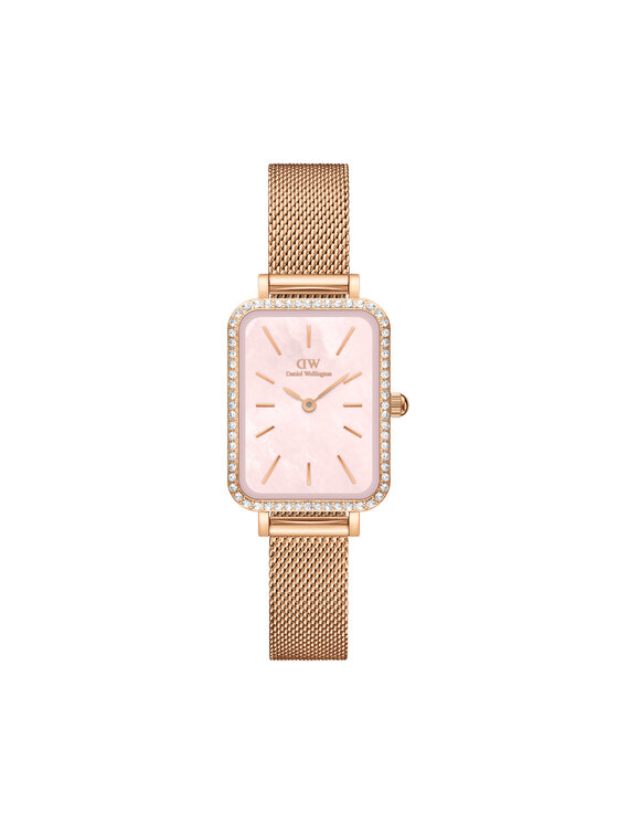 Daniel Wellington Daniel Wellington Sat Quadro Mesh DW00100669 Ružičasto zlato