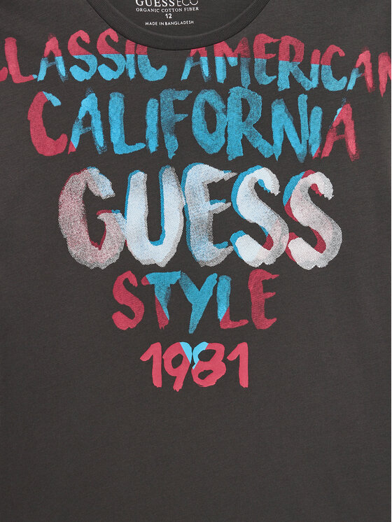 Guess Guess T-Shirt L4YI22 K8HM4 Grau Regular Fit