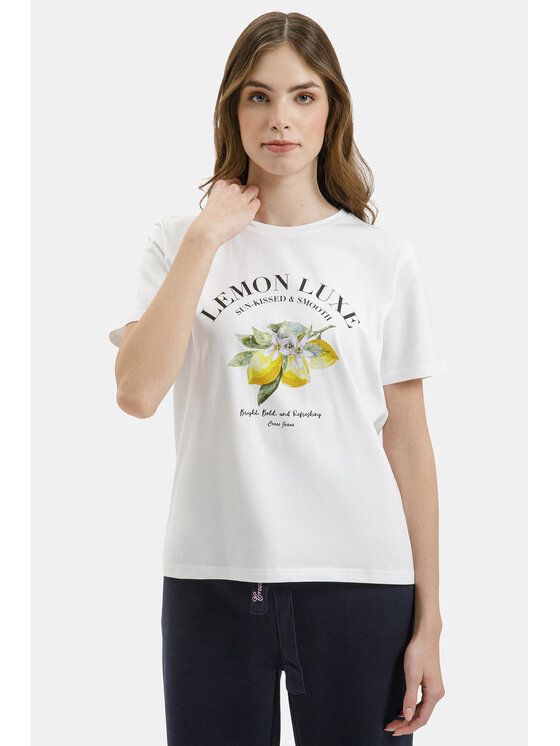 Cross Jeans Cross Jeans T-Shirt 56269-008 Biały