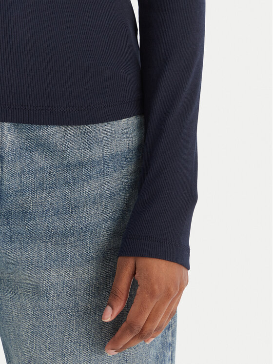 Tommy Jeans Tommy Jeans Blúz Essential DW0DW21933 Sötétkék Slim Fit