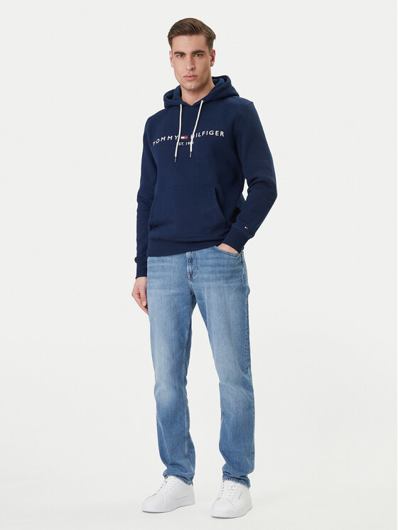 Tommy Hilfiger Tommy Hilfiger Bluză Logo MW0MW11599 Bleumarin Regular Fit