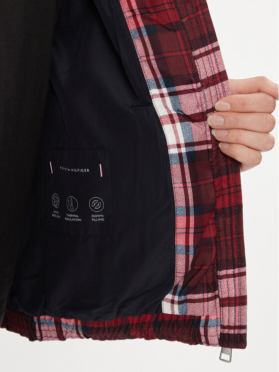Tommy Hilfiger Tommy Hilfiger Zimní bunda New York Tartan WW0WW40233 Červená Relaxed Fit