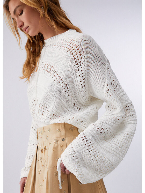 Liu Jo Liu Jo Maglione WA6419MA86R10701 Bianco Regular Fit