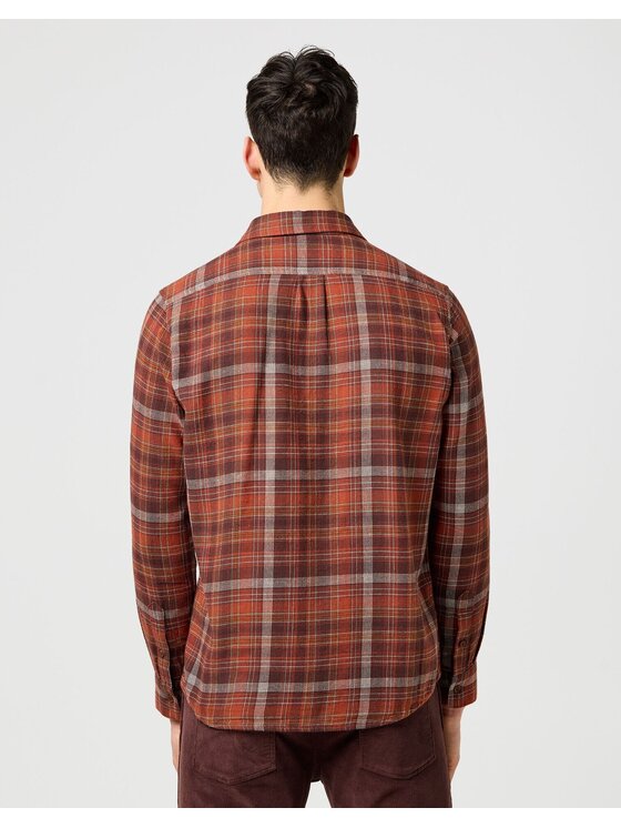Wrangler Wrangler Koszula 1 PKT FLANNEL SHIRT Kolorowy Regular Fit