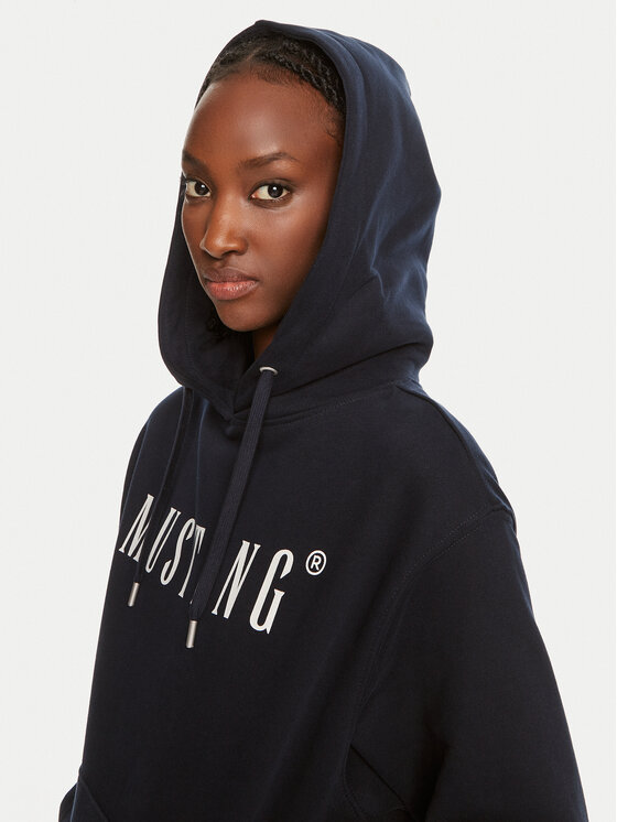Mustang Sweatshirt Margo 1013934 Bleu marine Oversize Modivo