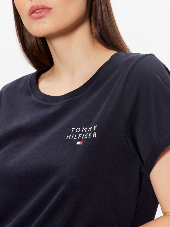 Tommy Hilfiger Tommy Hilfiger T-Shirt UW0UW04525 Granatowy Relaxed Fit