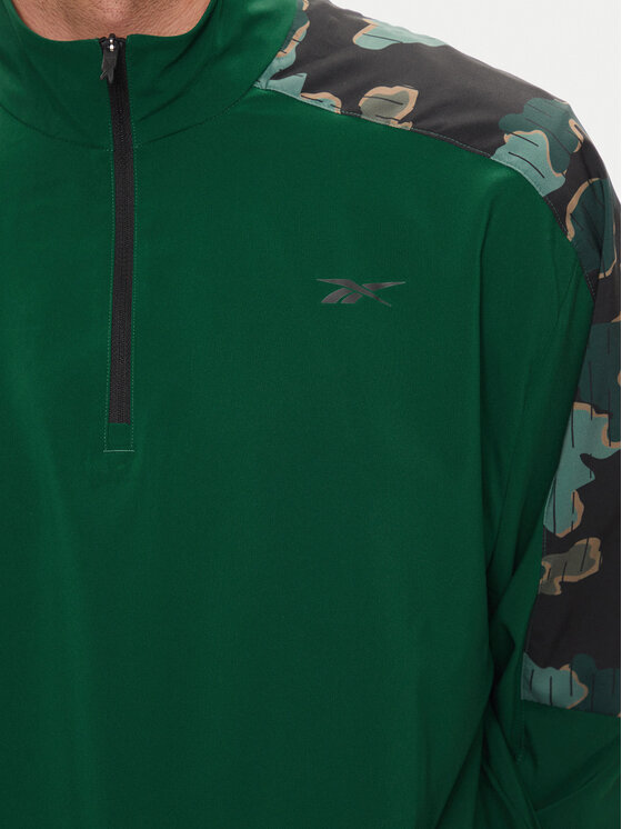 Reebok Reebok Pulóver Train Motion 100075353 Zöld Relaxed Fit