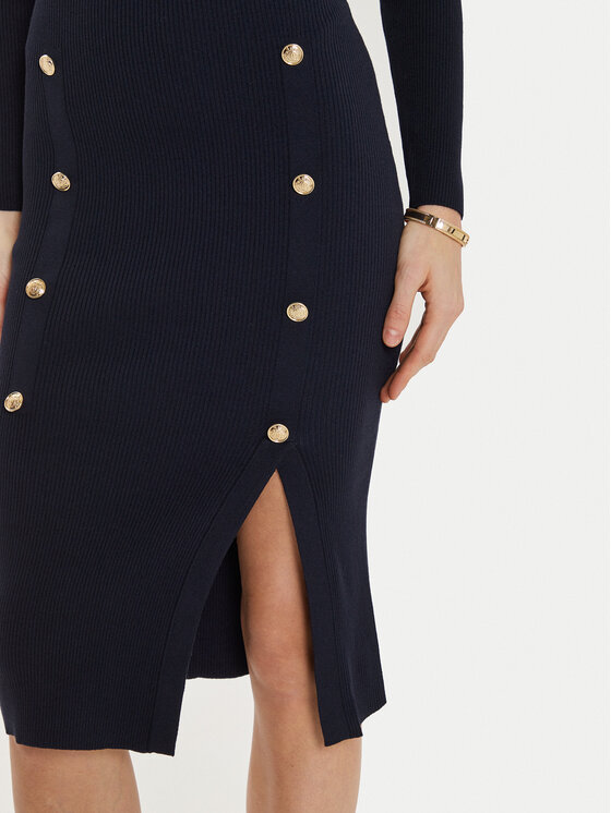 Morgan Morgan Strickkleid 242-RMBLUE Dunkelblau Slim Fit
