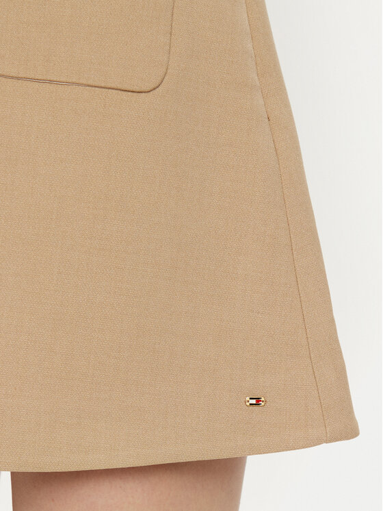 Tommy Hilfiger Tommy Hilfiger Mini sukně WW0WW44994 Béžová Regular Fit