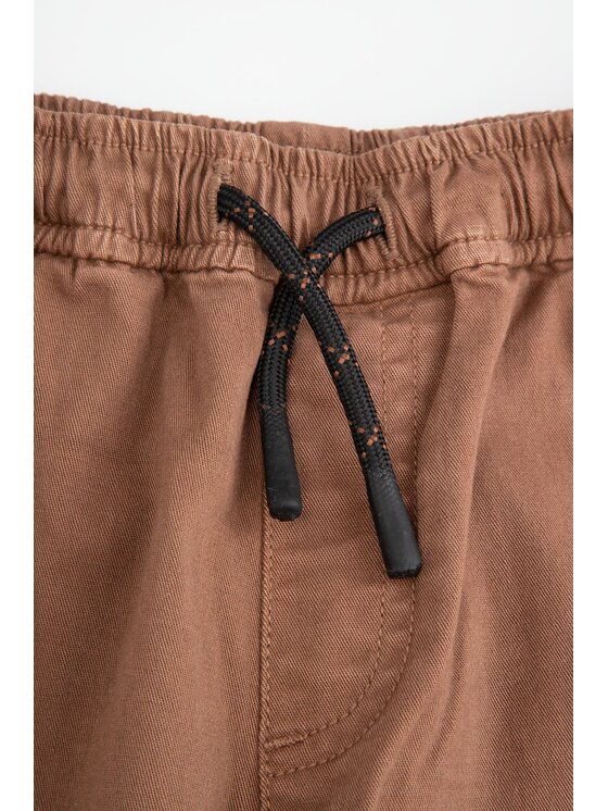 Coccodrillo Coccodrillo Kalhoty z materiálu ZC5119101XBK-018 Hnědá Regular Fit