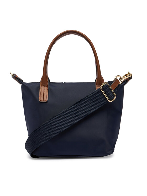 Tommy Hilfiger Tommy Hilfiger Táska Popette Mini Tote Corp AW0AW17707 Sötétkék