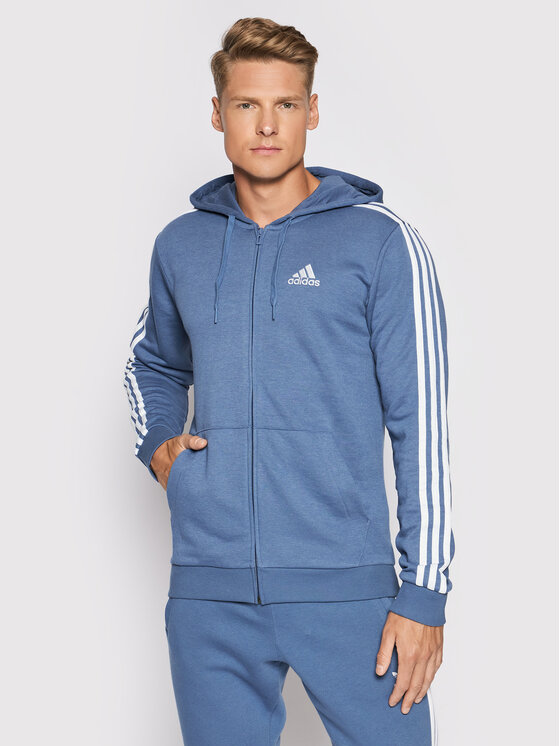 adidas Džemperis Essentials French Terry 3-Stripes GK9035 Mėlyna Regular  Fit • Modivo.lt