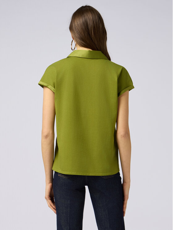 Oltre Oltre Koszula G480J203997N025 Zielony Regular Fit