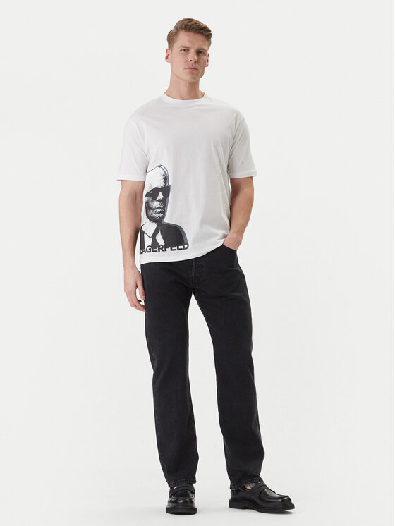 KARL LAGERFELD KARL LAGERFELD Póló 755170 562251 Fehér Loose Fit