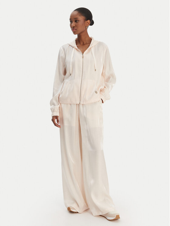 Liu Jo Sport Liu Jo Sport Medžiaginės kelnės TA6005 T322A Kreminė Relaxed Fit