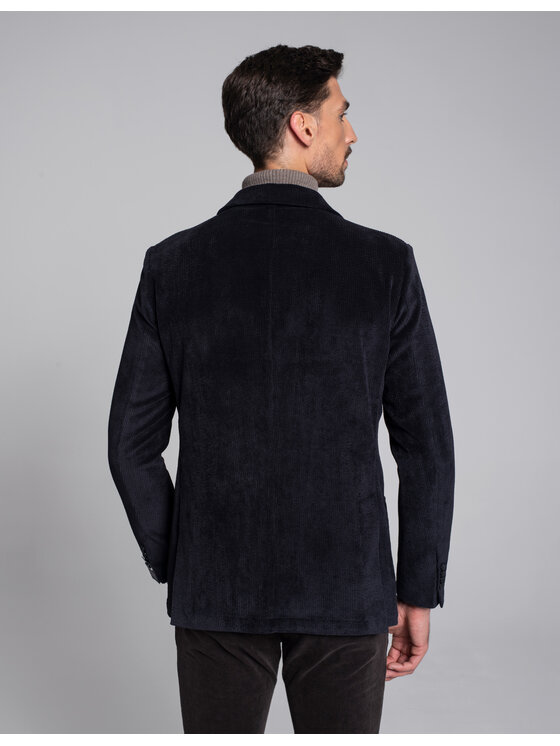 Borgio Borgio Marynarka alluvioni Czarny Slim Fit
