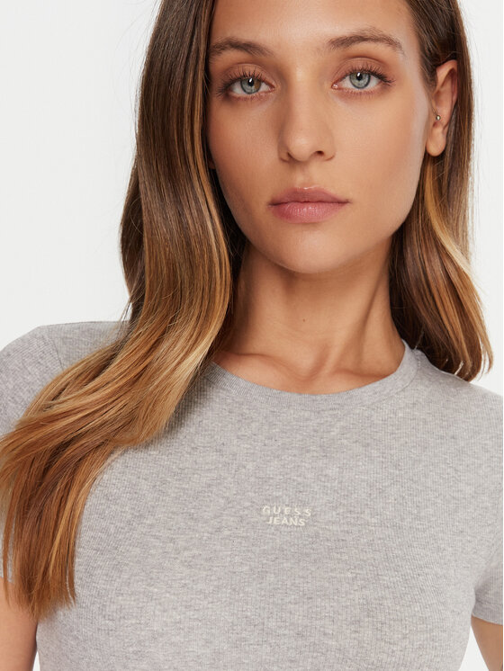 Guess Jeans Guess Jeans T-Shirt W5BP45 KA0H1 Grau Slim Fit