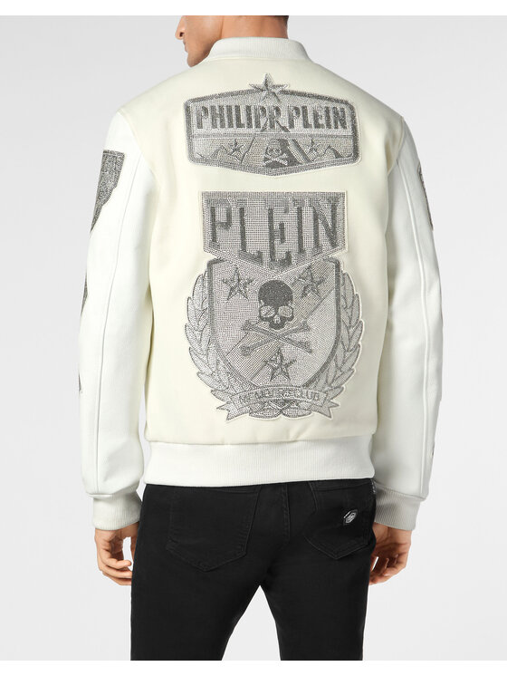 PHILIPP PLEIN PHILIPP PLEIN Bundy bomber 22367 Biela Regular Fit