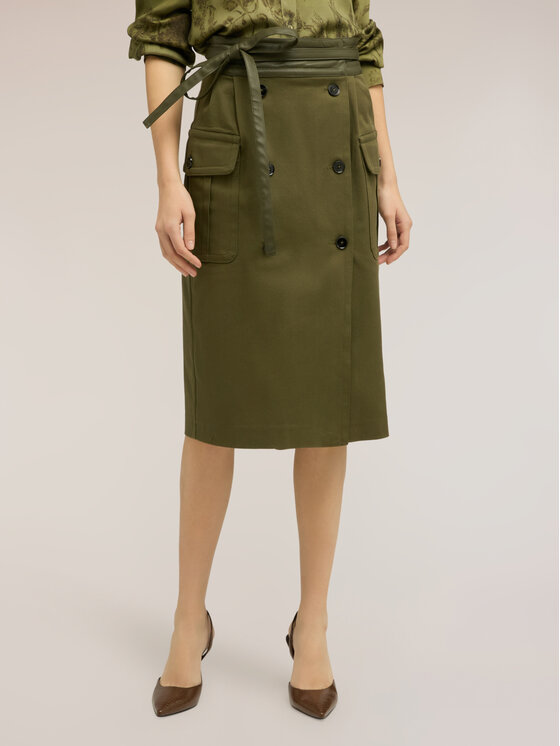 Motivi Motivi Gonna midi 1022Q001188N0Z5 Verde Regular Fit