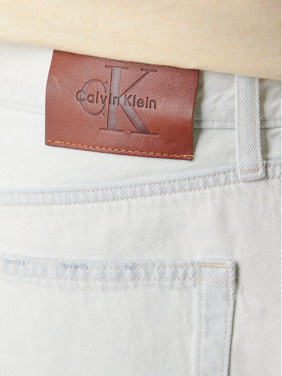 Calvin Klein Jeans Calvin Klein Jeans Džínsové šortky Classic LV04RF787G Écru Regular Fit