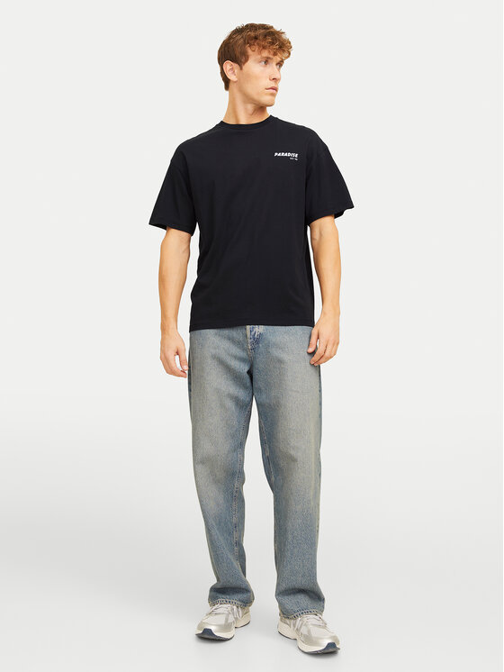 Jack&Jones Jack&Jones Tričko Charge 12269384 Čierna Relaxed Fit