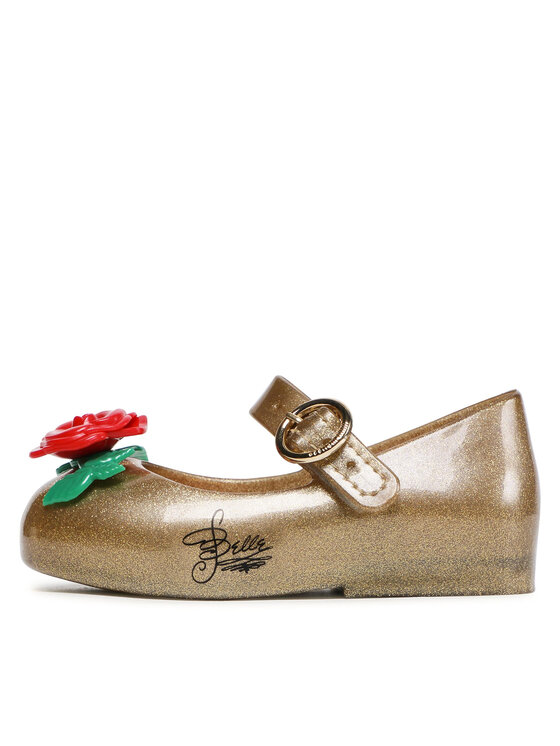 Melissa Melissa Baleriny Mini Melissa Sweet Love+Disney 33447 Złoty