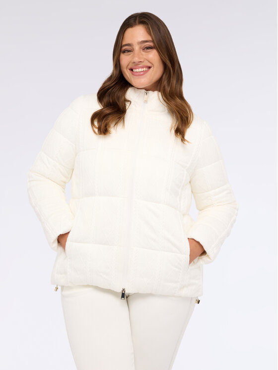 Fiorella Rubino Fiorella Rubino Giubbotto piumino F479T001380N011 Bianco A-Line Fit