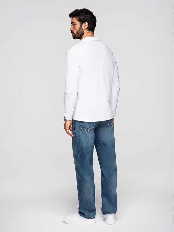 Ombre Ombre S dlouhým rukávem OM-POBL-0162 Bílá Regular Fit