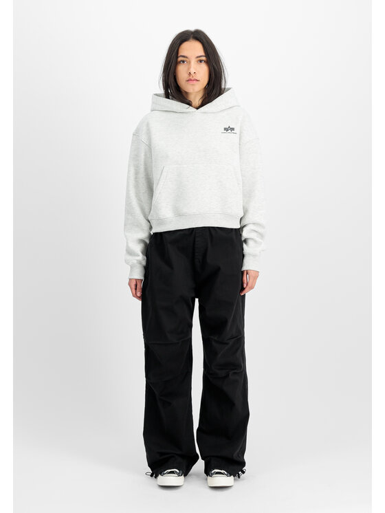 Alpha Industries Alpha Industries Bluza Basic Small Logo Hoodie Women Szary Loose Fit