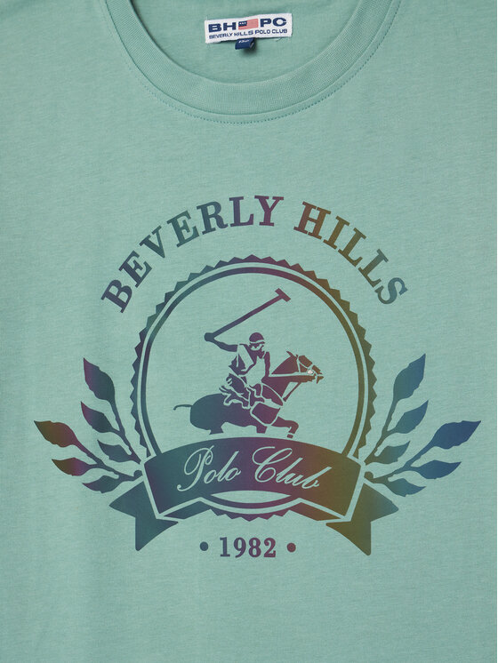Beverly Hills Polo Club Beverly Hills Polo Club Тишърт W126-BHBTS-1055-25X Зелен Regular Fit