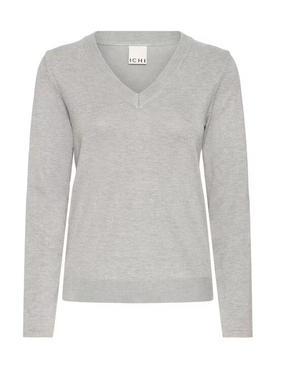 ICHI ICHI Πουλόβερ IHLULS V-NECK LS Γκρι Regular Fit