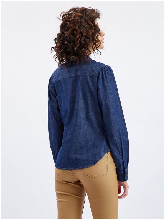 Orsay Orsay Koszula jeansowa 663656558000__38 Granatowy Regular Fit