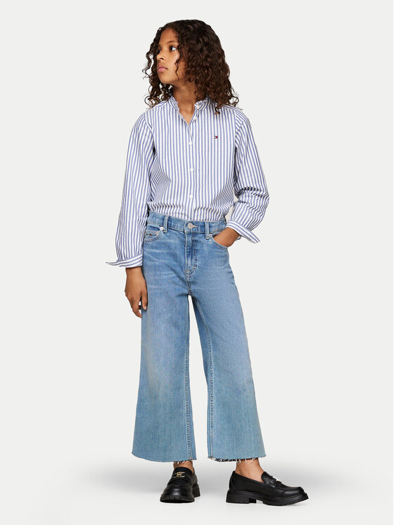 Tommy Hilfiger Tommy Hilfiger Jeansy KG0KG08145 Niebieski Wide Leg