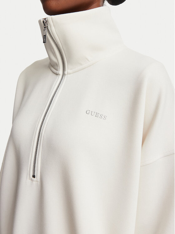 Guess Guess Mikina V6YQ25 K4801 Krémová Regular Fit