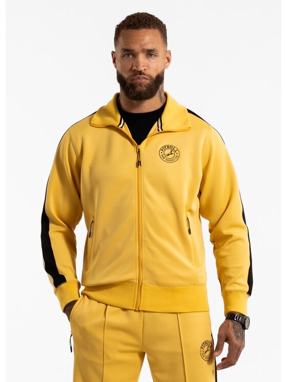 PITBULL PITBULL Bluza Bluza męska rozpinana Oldschool SAN DIEGO CA S Żółty Regular Fit