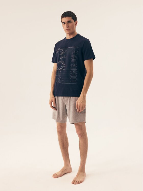 Henderson Henderson Piżama 42598 Granatowy Regular Fit