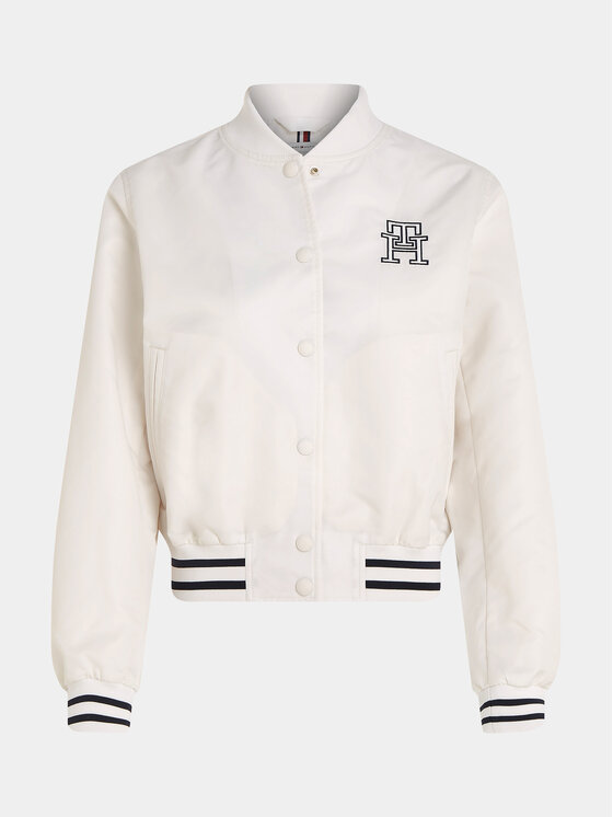 Tommy Hilfiger Tommy Hilfiger Bomber striukė Varsity WW0WW38935 Écru Regular Fit