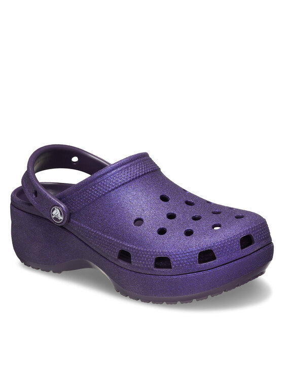 Crocs Iešļūcenes Classic Platform Glitter Clog W 207242 Violets