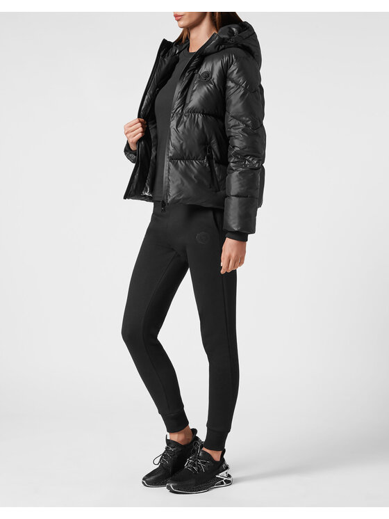 Plein Sport Plein Sport Vatovaná bunda 153 Čierna Regular Fit