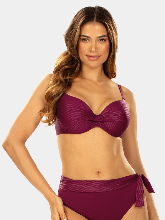 Góra od bikini, rozmiar 38E, Bordowy, FG10