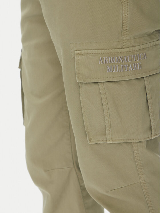 Aeronautica Militare Aeronautica Militare Medžiaginės kelnės 251PA1329CT2443 Chaki Regular Fit