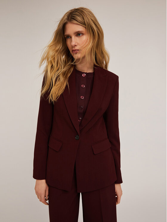 Motivi Motivi Giacca outdoor Q663Q000847N036 Bordeaux Slim Fit